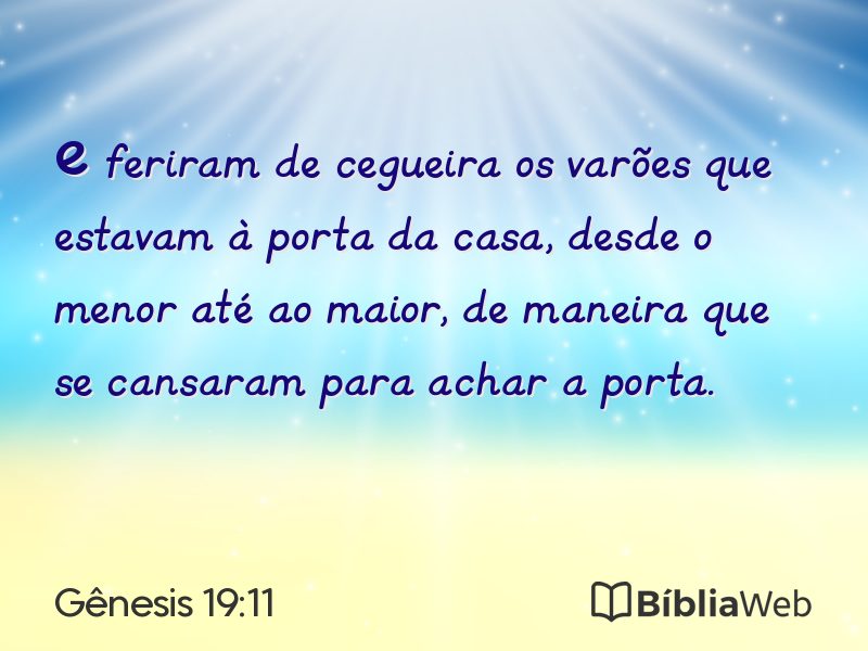 Gênesis 19:11 em imagem para compartilhar