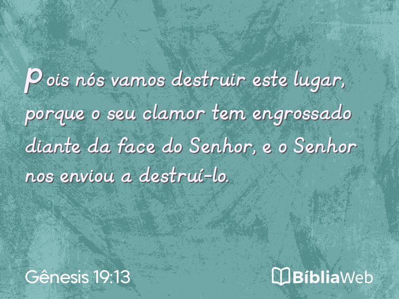 Gênesis 19:13 em imagem para compartilhar
