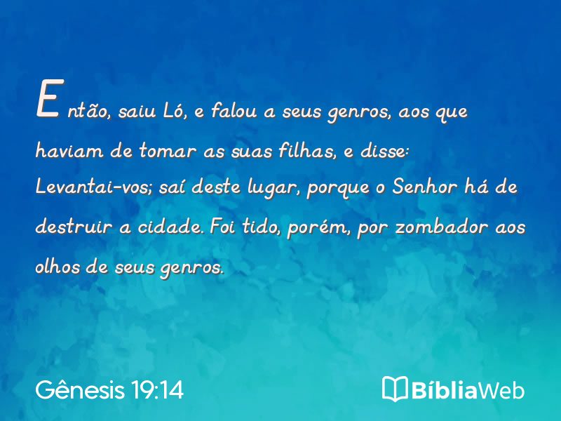 Gênesis 19:14 em imagem para compartilhar