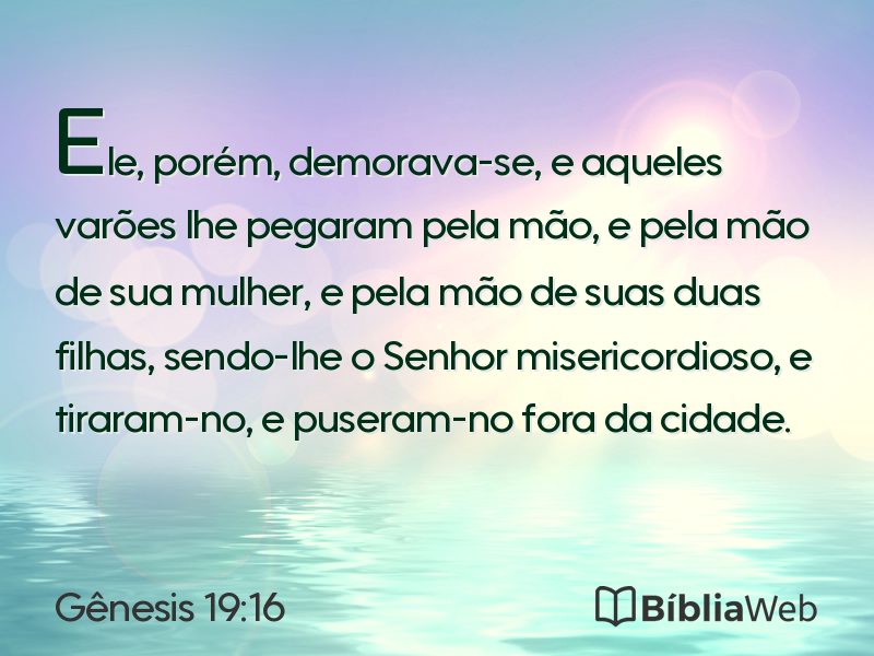 Gênesis 19:16 em imagem para compartilhar