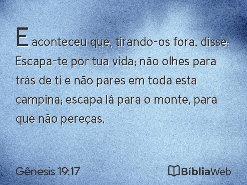Gênesis 19:17 em imagem para compartilhar