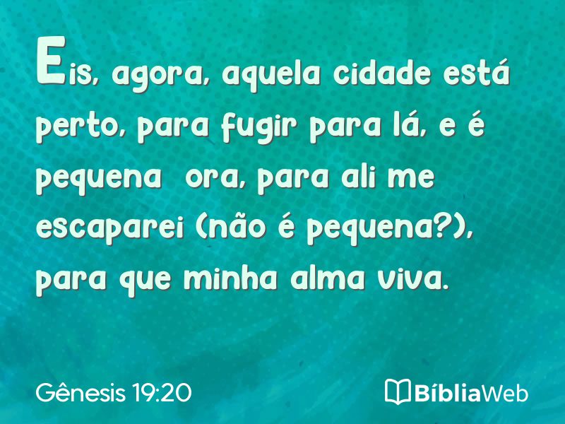 Gênesis 19:20 em imagem para compartilhar