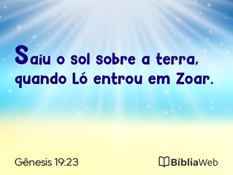 Gênesis 19:23 em imagem para compartilhar