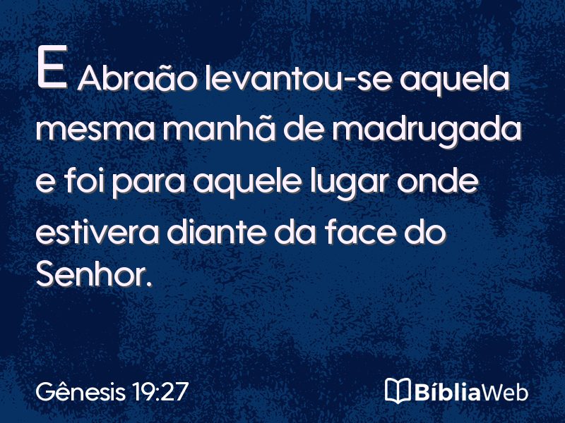Gênesis 19:27 em imagem para compartilhar