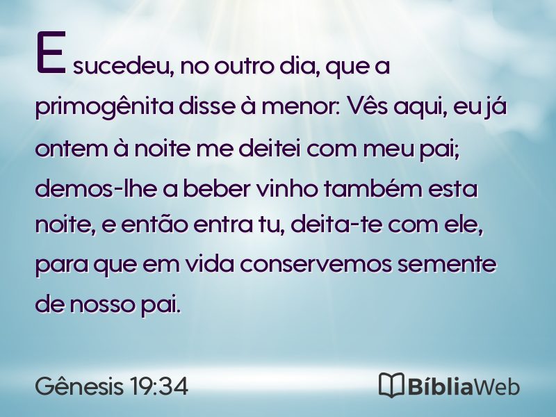 Gênesis 19:34 em imagem para compartilhar