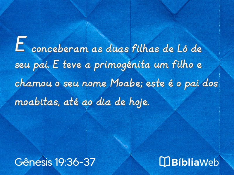 Gênesis 19:36-37 em imagem para compartilhar
