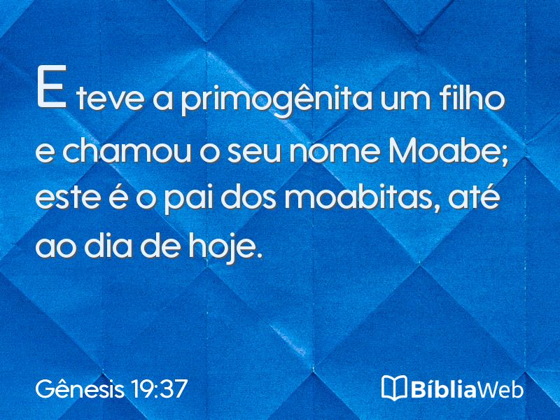 Gênesis 19:37 em imagem para compartilhar