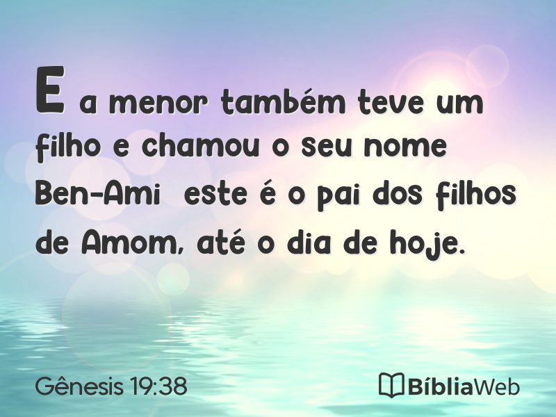 Gênesis 19:38 em imagem para compartilhar