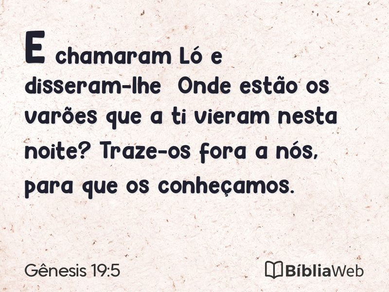 Gênesis 19:5 em imagem para compartilhar