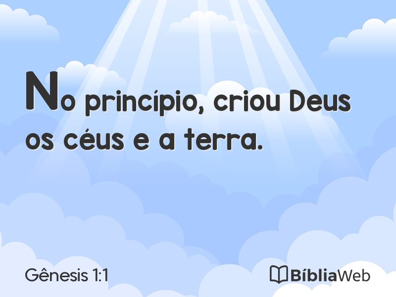 Gênesis 1:1 em imagem para compartilhar