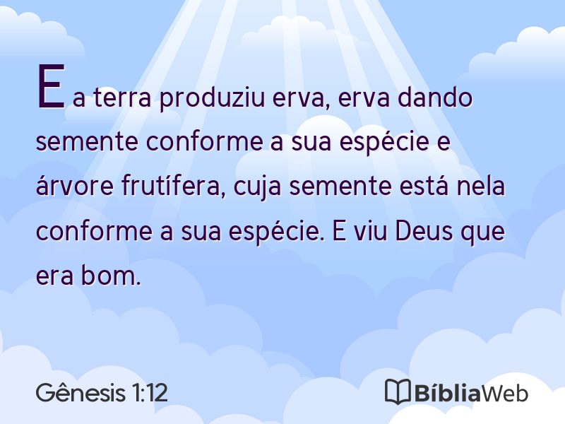 Gênesis 1:12 em imagem para compartilhar