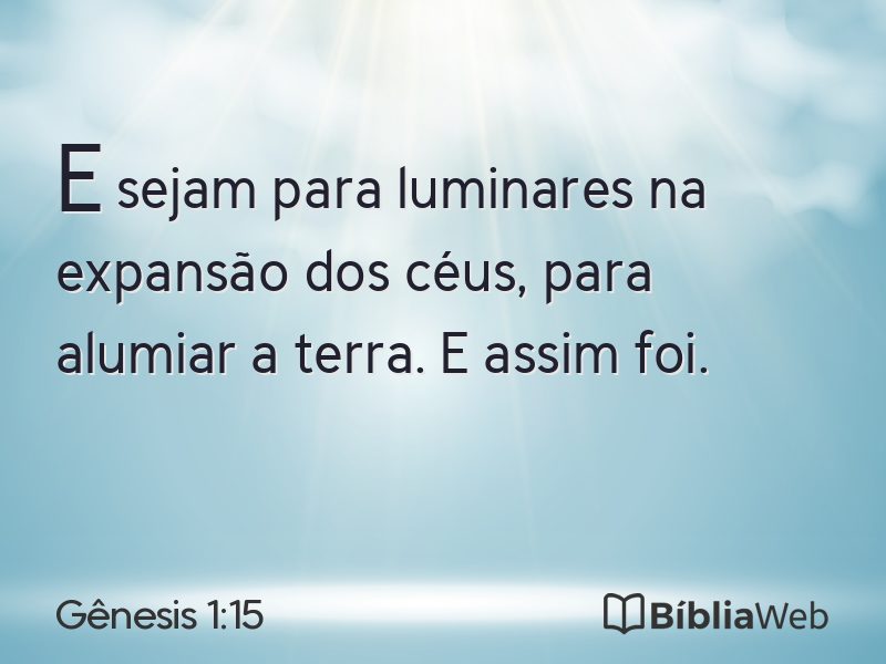 Gênesis 1:15 em imagem para compartilhar