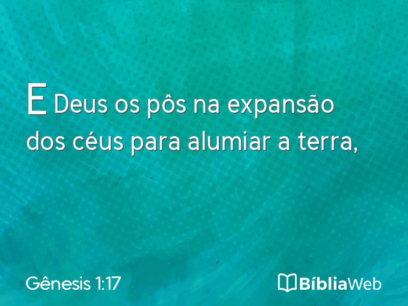 Gênesis 1:17 em imagem para compartilhar