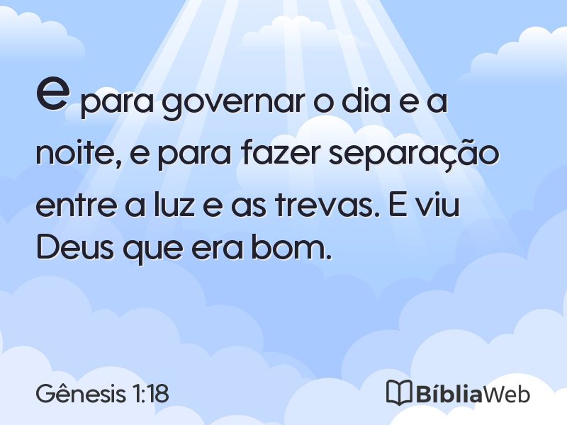 Gênesis 1:18 em imagem para compartilhar
