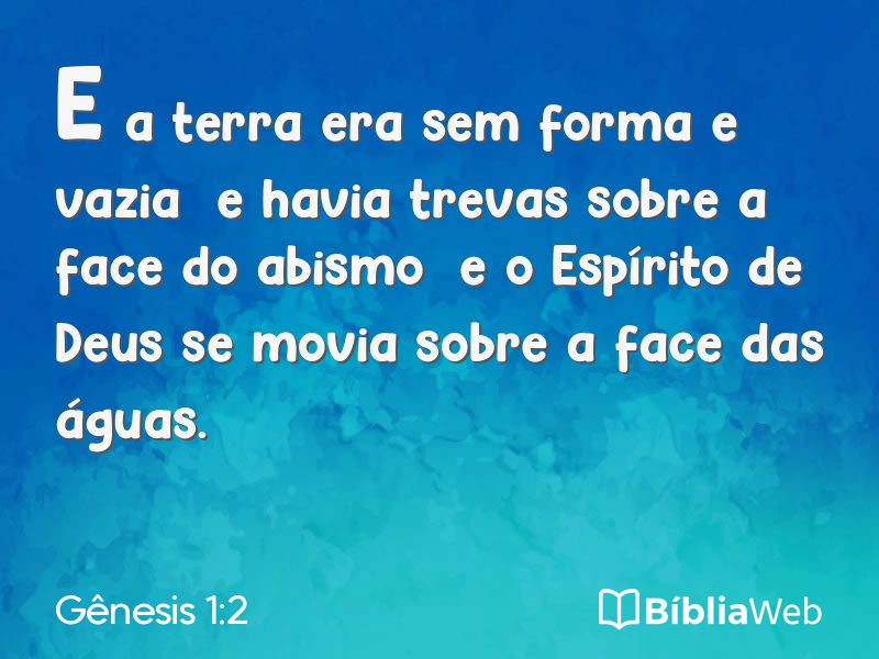 Gênesis 1:2 em imagem para compartilhar