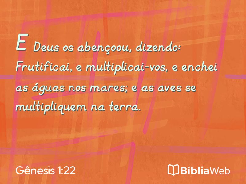 Gênesis 1:22 em imagem para compartilhar
