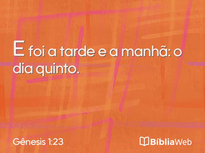 Gênesis 1:23 em imagem para compartilhar