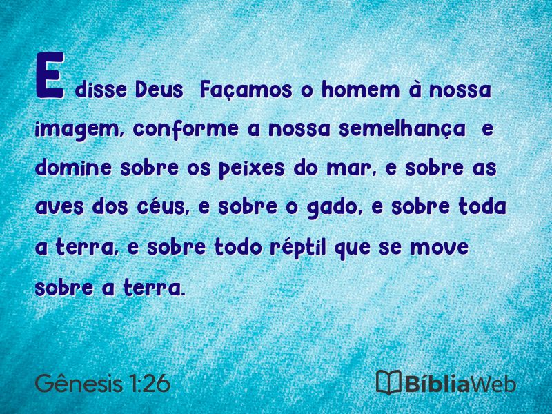 Gênesis 1:26 em imagem para compartilhar