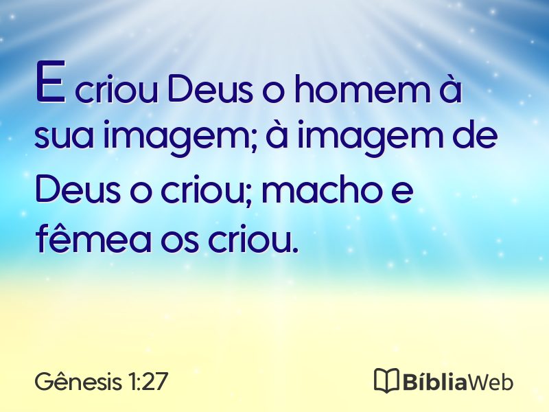 Gênesis 1:27 em imagem para compartilhar