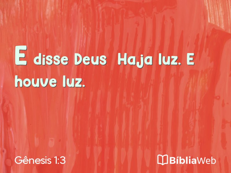 Gênesis 1:3 em imagem para compartilhar