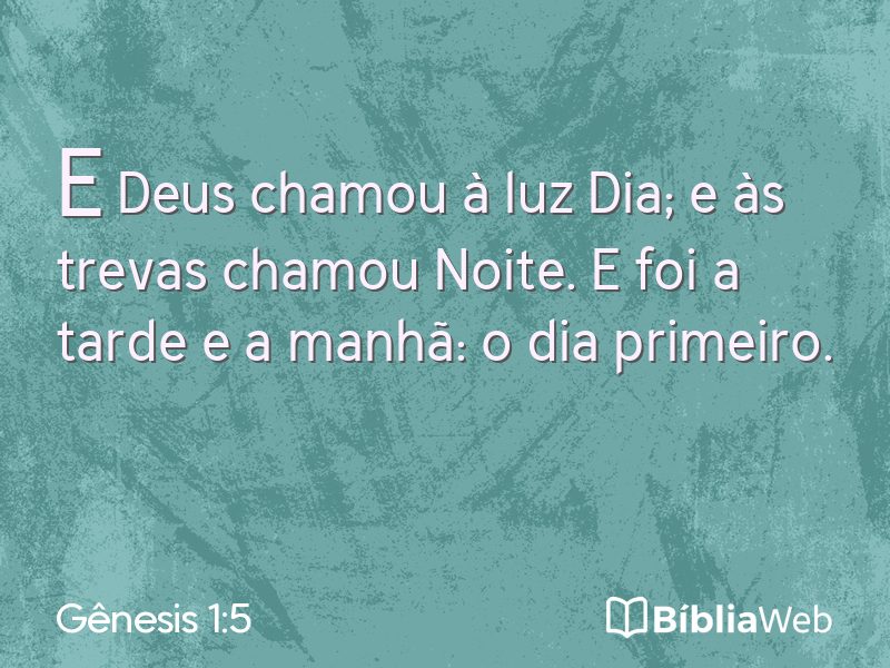 Gênesis 1:5 em imagem para compartilhar