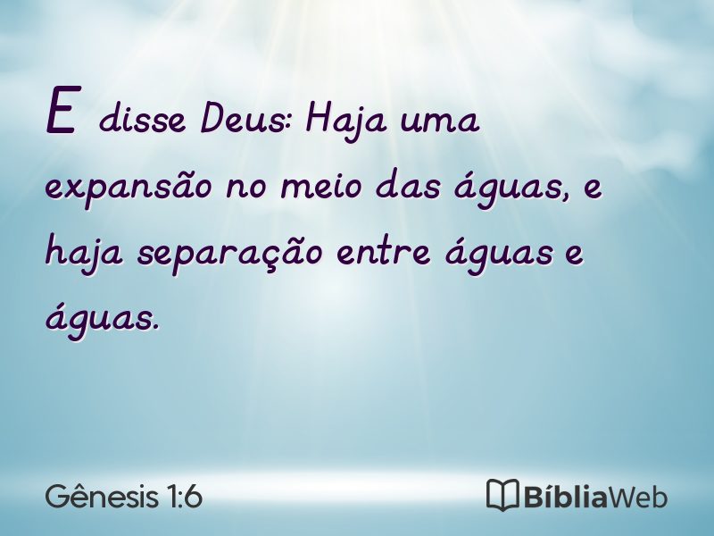 Gênesis 1:6 em imagem para compartilhar