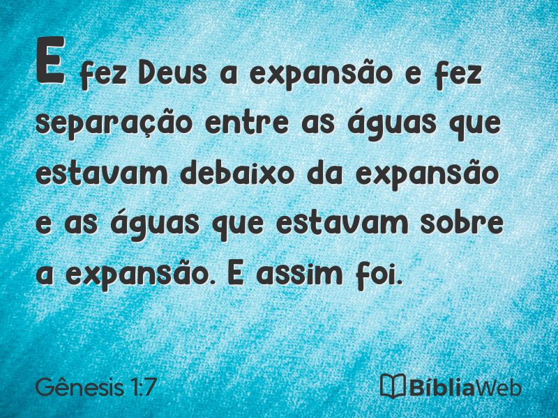 Gênesis 1:7 em imagem para compartilhar