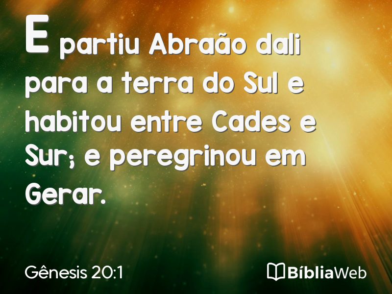 Gênesis 20:1 em imagem para compartilhar