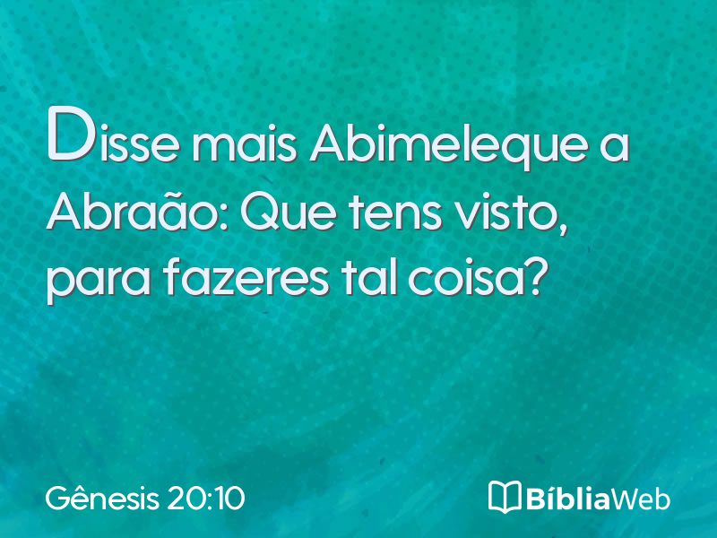 Gênesis 20:10 em imagem para compartilhar