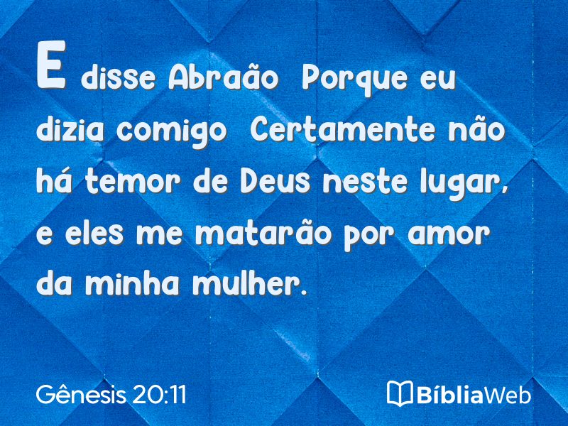 Gênesis 20:11 em imagem para compartilhar