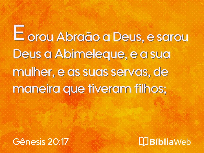 Gênesis 20:17 em imagem para compartilhar