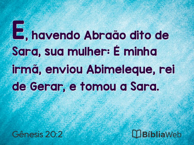 Gênesis 20:2 em imagem para compartilhar