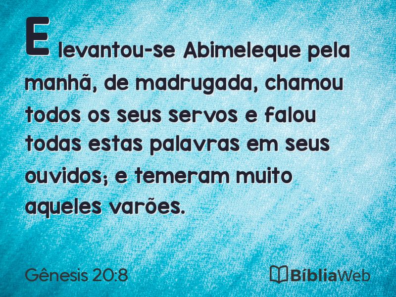 Gênesis 20:8 em imagem para compartilhar