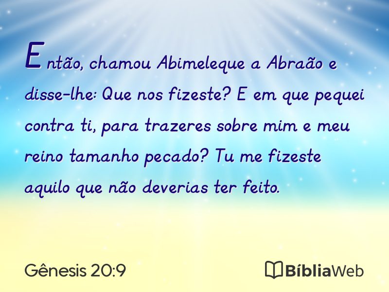 Gênesis 20:9 em imagem para compartilhar