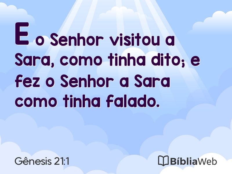 Gênesis 21:1 em imagem para compartilhar