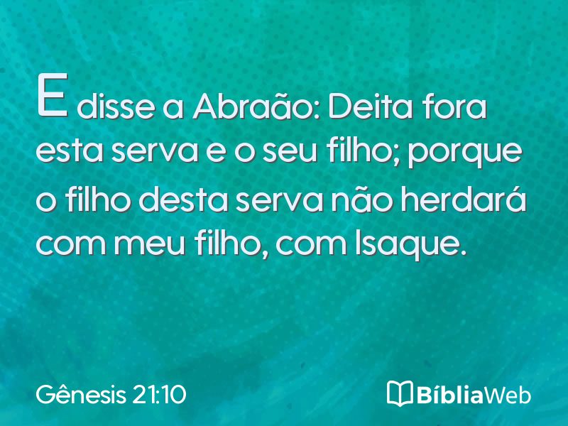 Gênesis 21:10 em imagem para compartilhar