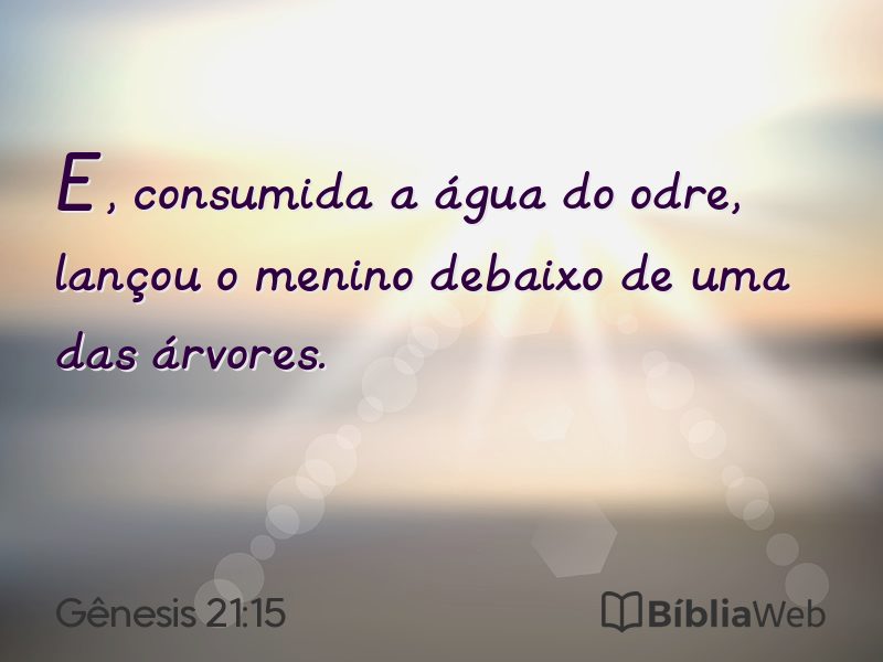 Gênesis 21:15 em imagem para compartilhar
