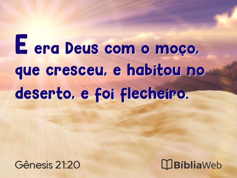 Gênesis 21:20 em imagem para compartilhar