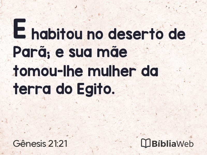 Gênesis 21:21 em imagem para compartilhar