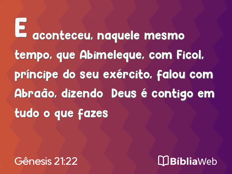 Gênesis 21:22 em imagem para compartilhar
