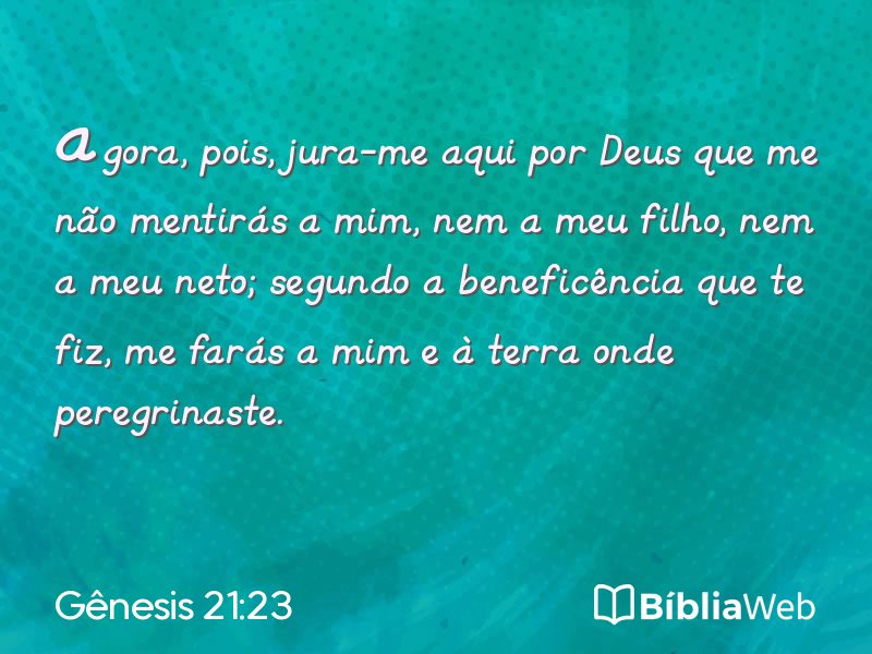 Gênesis 21:23 em imagem para compartilhar