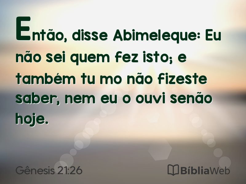 Gênesis 21:26 em imagem para compartilhar
