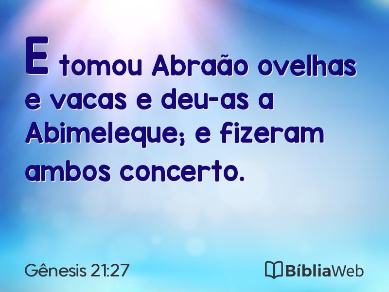 Gênesis 21:27 em imagem para compartilhar