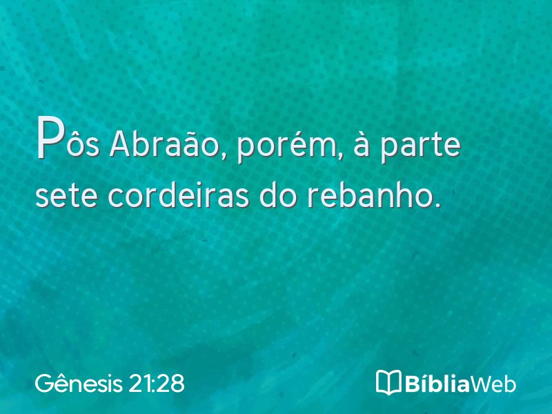 Gênesis 21:28 em imagem para compartilhar