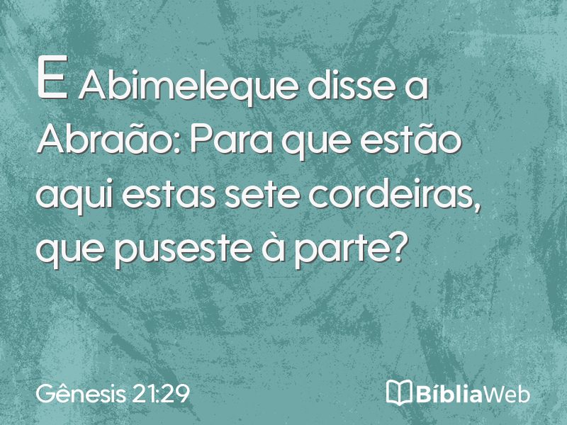 Gênesis 21:29 em imagem para compartilhar