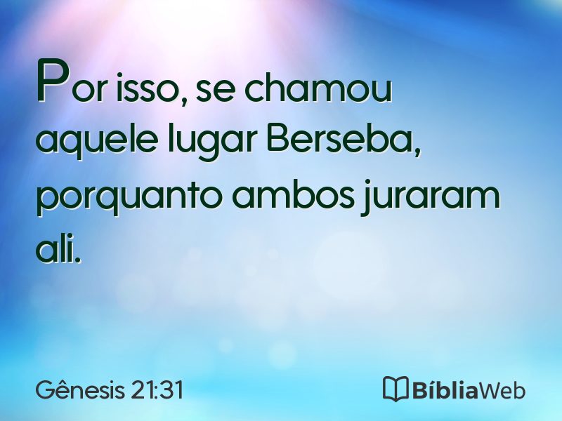 Gênesis 21:31 em imagem para compartilhar