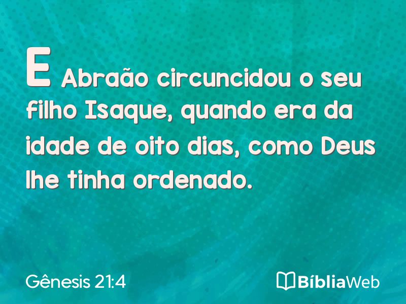 Gênesis 21:4 em imagem para compartilhar