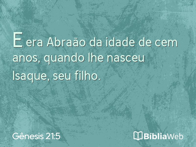 Gênesis 21:5 em imagem para compartilhar