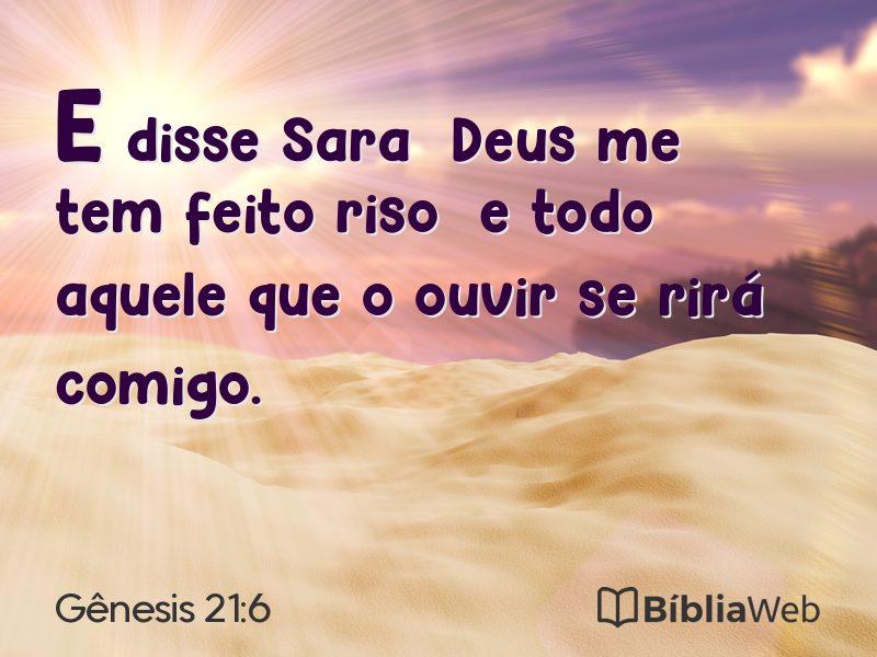Gênesis 21:6 em imagem para compartilhar