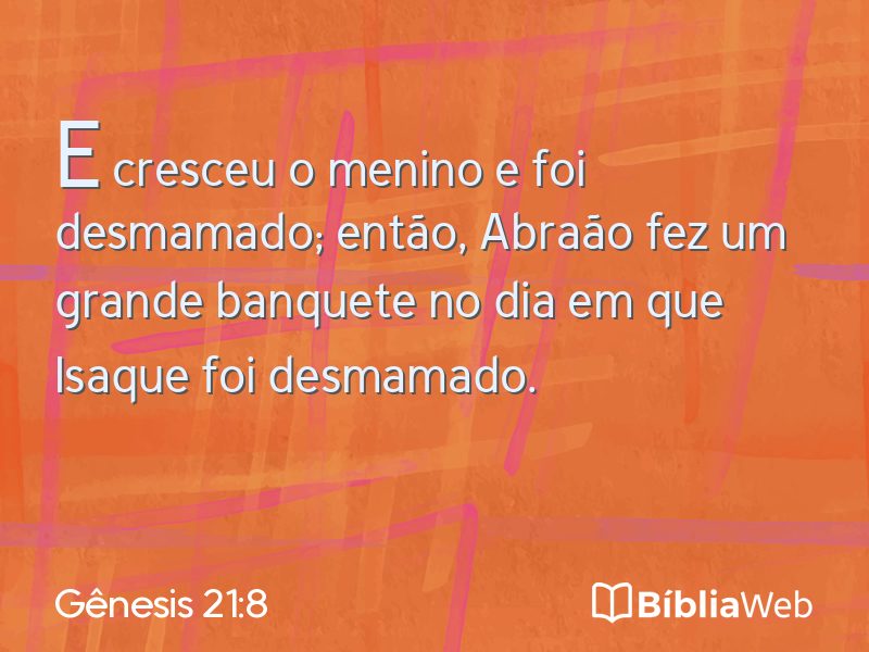 Gênesis 21:8 em imagem para compartilhar